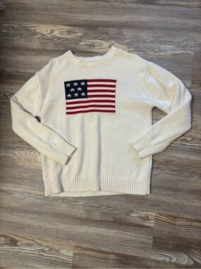 Women's NWOT Flag Sweater - L